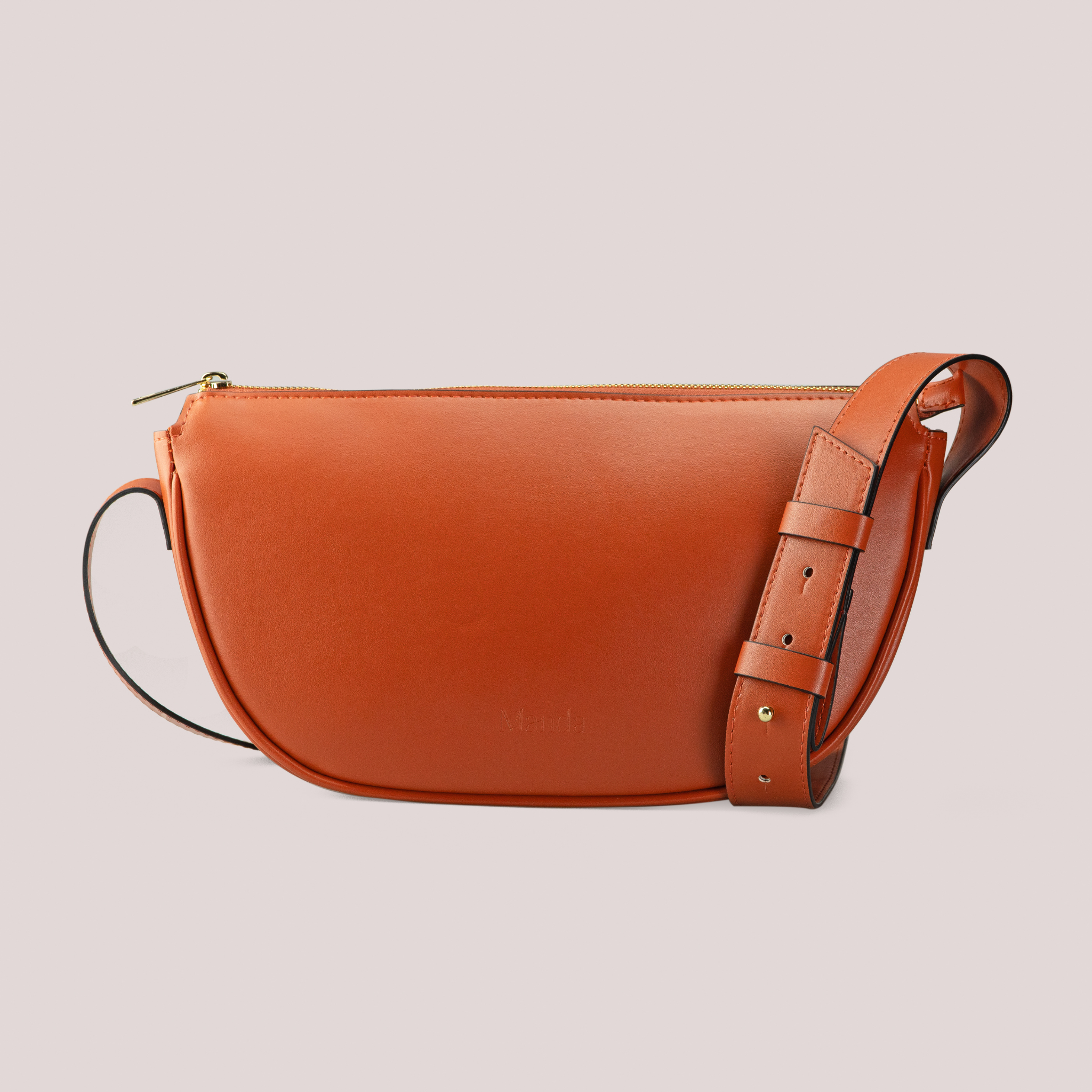 Halfmoon bag Terracotta